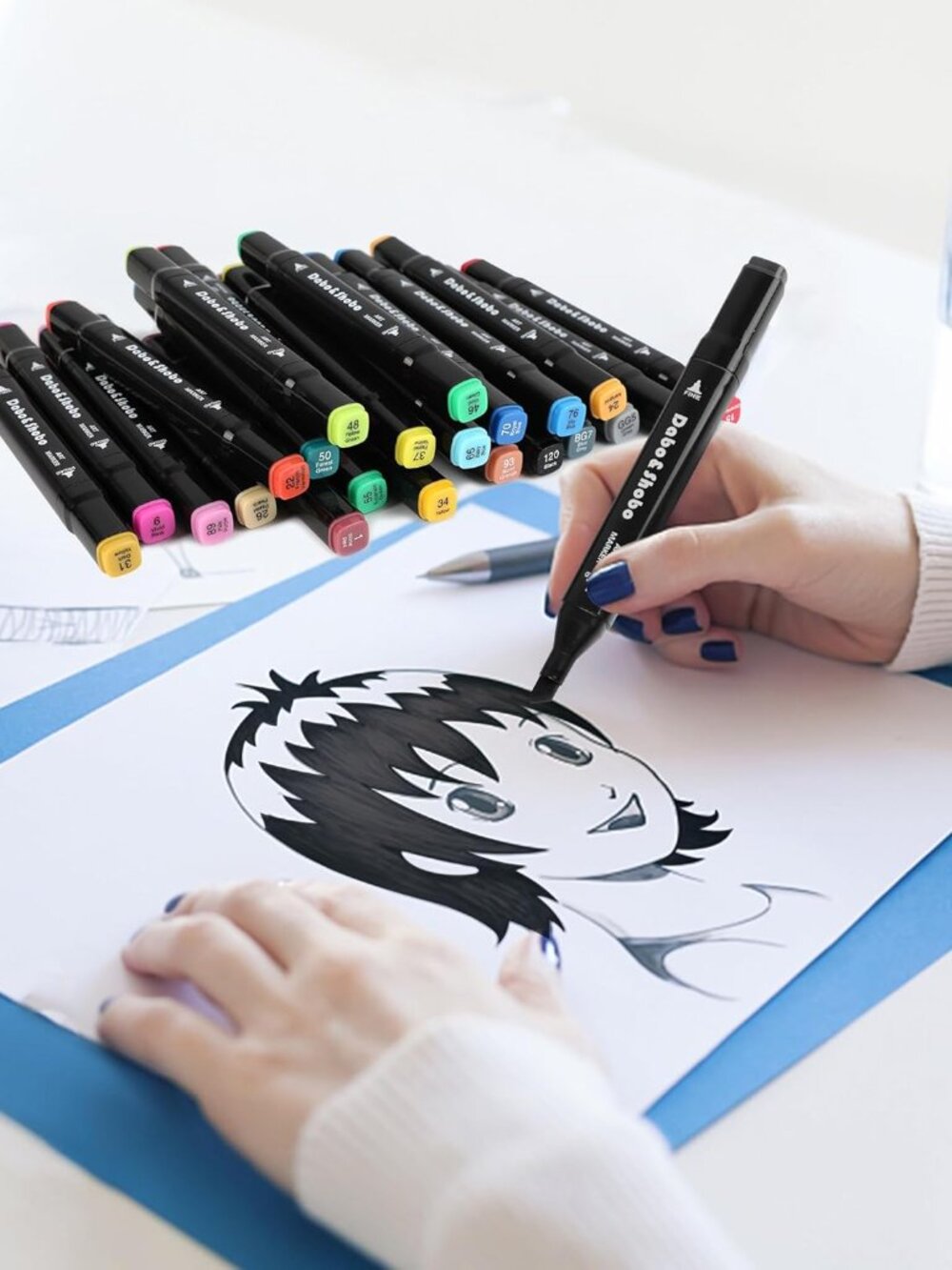 24 Colors Drawing Markers, Dual Tip Art Markers, Coloring Marker For Adult Sketc - Picture 2 of 8